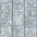 A Half-Life texture containing a reference to Valve Corporation.