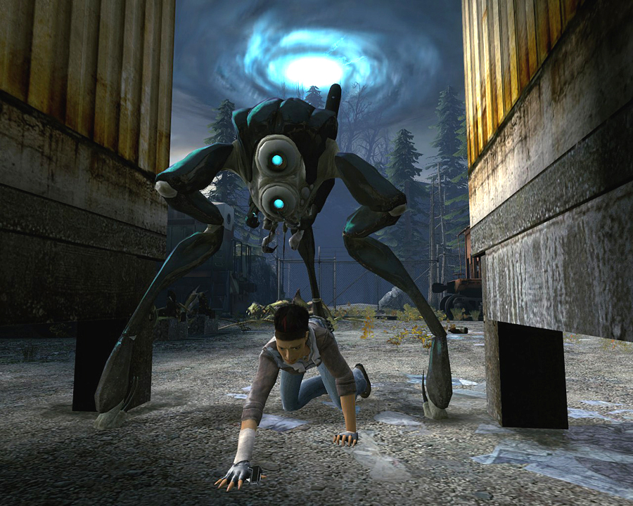 Half-Life 2 - The Hunter Attacking Alyx Vance Scene 