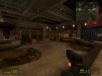 Screenshot from Welcome to the Black Mesa with character holding the Glock 17 instead the Desert Eagle in the Original.