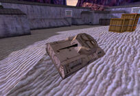 A wrecked Bradley in Opposing Force.