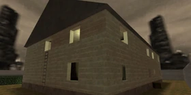 Die Rückseite des Haupthauses.