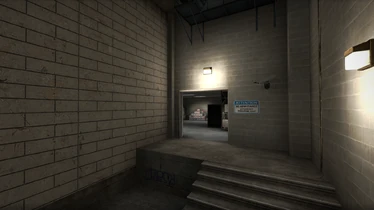 Hintereingang der Bank.