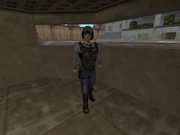 Охранник в огневой точке.