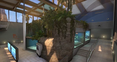 Zoo besitzt viele enge Gänge im Aquarium.