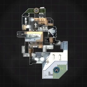Lageplan der Karte (CS:GO).