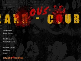 Hazardous course 2 menu