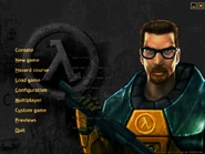 Главное меню Half-Life в Xash3D FWGS (Windows)