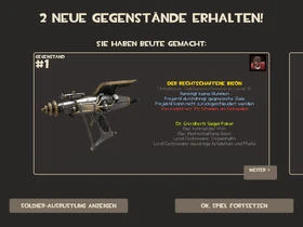 Anzeige für neue Gegenstände