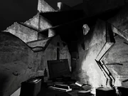 Разрушенное здание изнутри