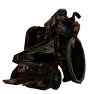 Дергающийся на коляске.