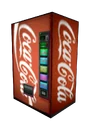 Вырезанный торговый автомат «Coca-Cola».
