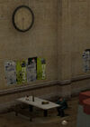 Trainstation waiting hall clock