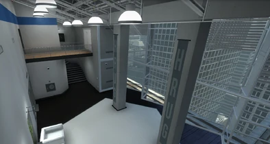 Einer der Flure der Agentur.