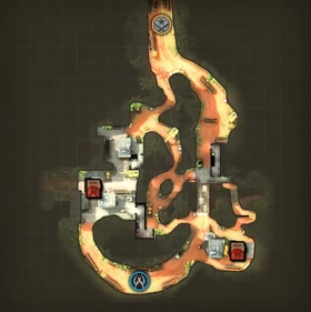 Lageplan der Karte (CS:GO).