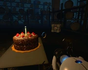 Kuchen und Begleiterkubus