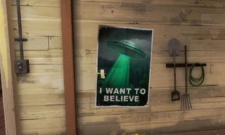 Das "I want to believe"-Poster auf 2Fort.