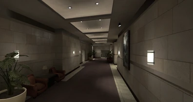 Der zentrale Hauptflur.