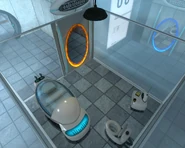 Вид издалека. На заднем плане можно заметить синий портал.