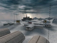 Лагерь и корабль на demo_arctic.