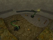 Тентаклы в строящейся части комплекса.