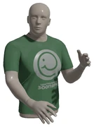 Манекен с майкой Центрального зоопарка.