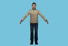 Изображение, связанное с моделью Кэббеджа в SDK Model Viewer, на котором он одет в одежду беженца (также это стандартная одежда обыкновенного зомби).