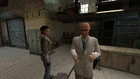 HL2 KleinerGordon.jpg (1,46 МБ) Доктор Кляйнер осознаёт, что в его лабораторию пришёл Гордон Фримен.