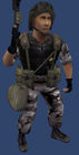 Ранняя модель солдата в шлеме, заменяющего белого командира