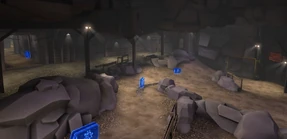 Bigrock Höhle.png (1,47 MB) Die Minen bilden das erste Hindernis für die Roboter