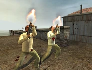 Rebeldes usando la MP5K en NLO