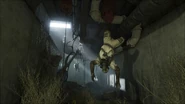 Un Grunt siendo devorado por un Barnacle