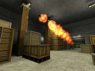 Ivan disparando un RPG, nótese el rastro de fuego antiguo