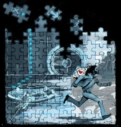 Rattmann corriendo con su Cubo poco antes de qye Chell derrote a GLaDOS