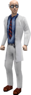 Render oficial de un científico incluido en la página de la actualización.