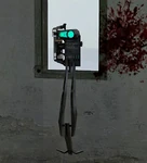 Los Binoculares adheridos a una ventana de una cabaña