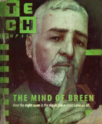 Breen en la portada de una revista en Half-Life Alyx.