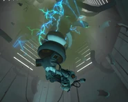 GLaDOS ascendiendo al ser destruida