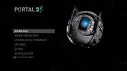 Quinta y última pantalla de inicio de Portal 2