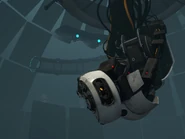 GLaDOS atrayendo un tubo con el fin de envenenar a Chell con neurotoxinas