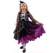 Aablexema Costumes Dress for Kids Teen Girls Witch Costume Party Dress with Hair Hoop