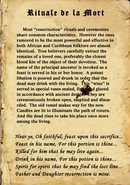 The supposed ritual saying that The Caretaker would use to resurrect his daughter.