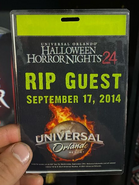 Halloween Horror Nights 24 RIP Guest Pass [Front] [Image from HorrorUnearthed]