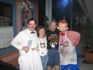 Sam and Meaty posing for a picture with survivors!!