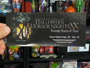 Halloween Horror Nights XX Flyer [Image from HorrorUnearthed]