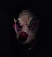 Klownzilla Head at the [Killer Klowns From Outer Space haunted maze at Hollywood