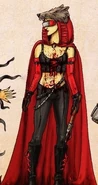 A concept art for Little Red Riding Hood in Scary Tales: Once Upon A Nightmare