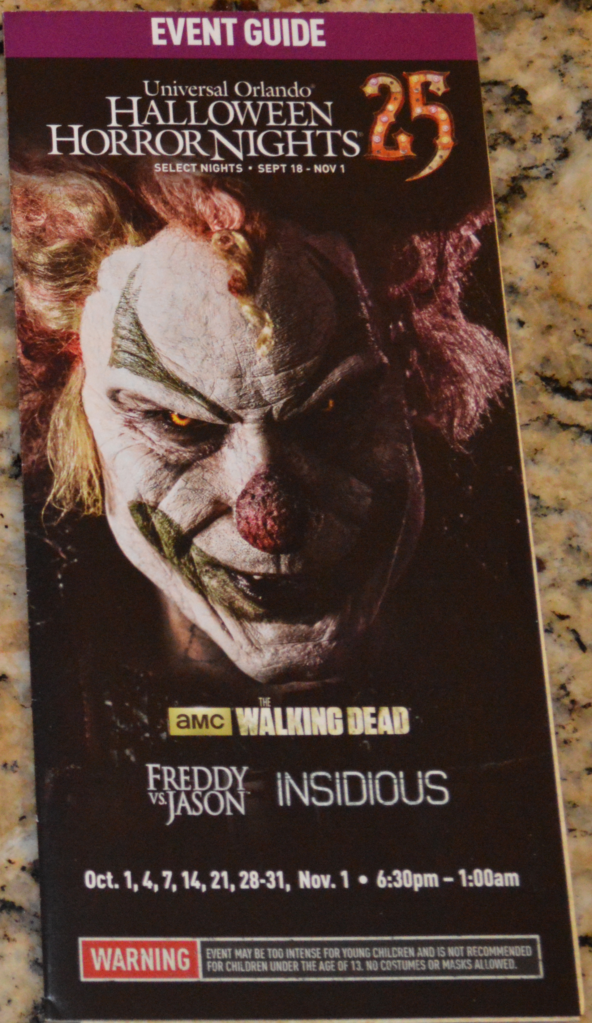 Details about   ANNUAL PASS HOLDER PIN 2014 UNIVERSAL HALLOWEEN HORROR NIGHT 3 EVENT GUIDES 