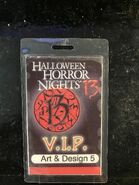 Halloween Horror Nights 13 VIP A&D Pass [From HorrorUnearthed]