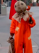 Sam in the Trick 'r Treat scarezone in Hollywood. Image from HHNfanboy on Youtube.