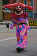 Daisy the Clown Girl in the Killer Klowns From Outer Space scarezone in Orlando.